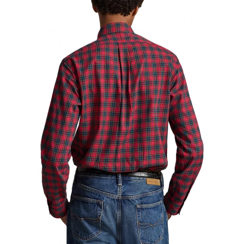 Polo Ralph Lauren Shirt Custom Fit Plaid Twill-Red/Blue