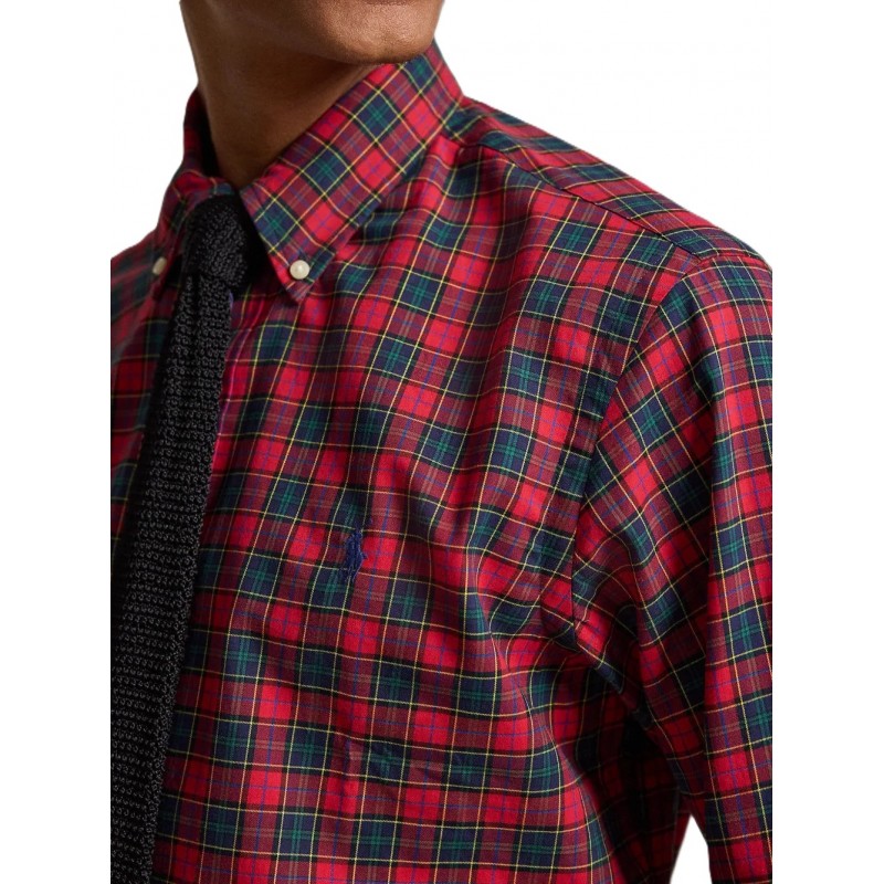 Polo Ralph Lauren Shirt Custom Fit Plaid Twill-Red/Blue