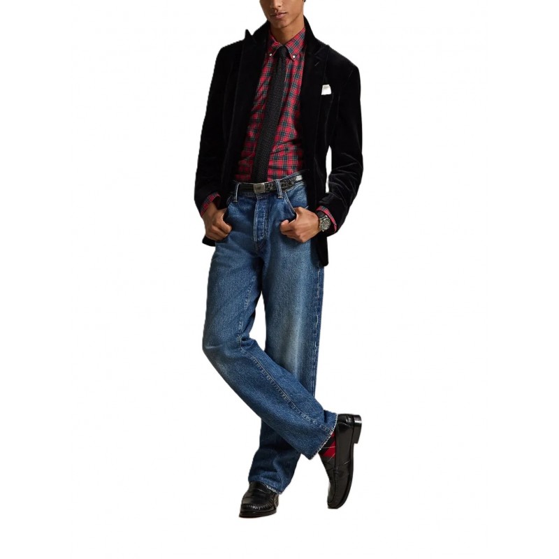Polo Ralph Lauren Shirt Custom Fit Plaid Twill-Red/Blue