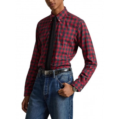 Polo Ralph Lauren Shirt Custom Fit Plaid Twill-Red/Blue
