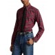 Polo Ralph Lauren Shirt Custom Fit Plaid Twill-Red/Blue