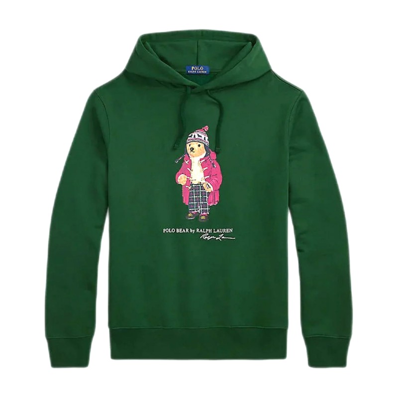 Polo Ralph Lauren Polo Bear Fleece Hoodie-Vintage Pine Holiday