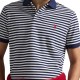 Polo Ralph Lauren Polo Shirt Striped Custom Slim Fit-Navy
