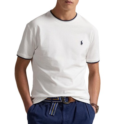 Polo Ralph Lauren T-Shirt Classic Fit Stretch Mesh-White/Navy