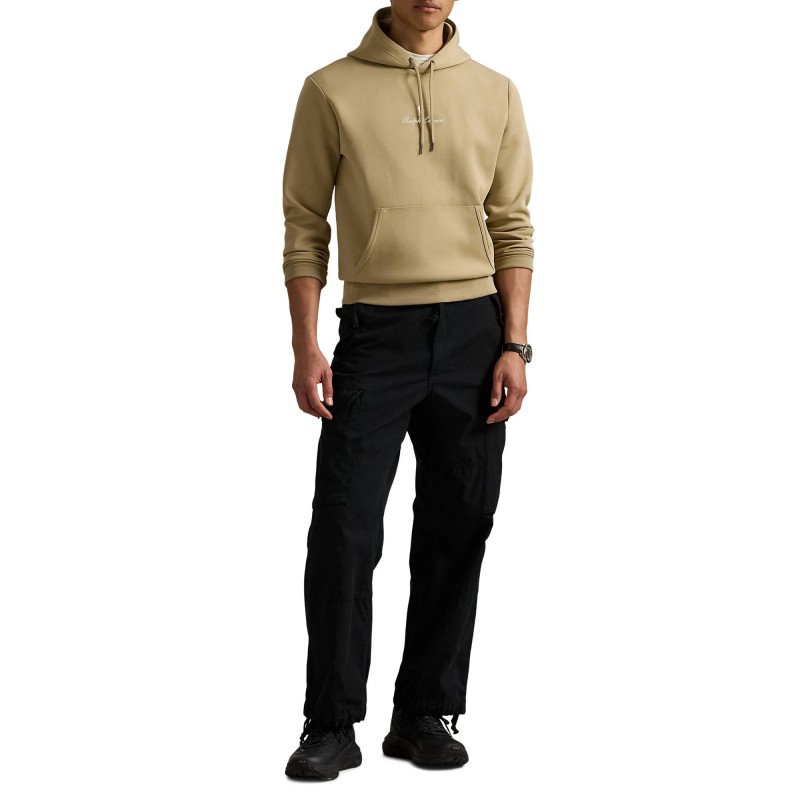 Polo Ralph Lauren Hoodie Double-Knit Logo-Surrey Tan Polo Ralph Lauren Hoodie Double-Knit Logo-Surrey Tan