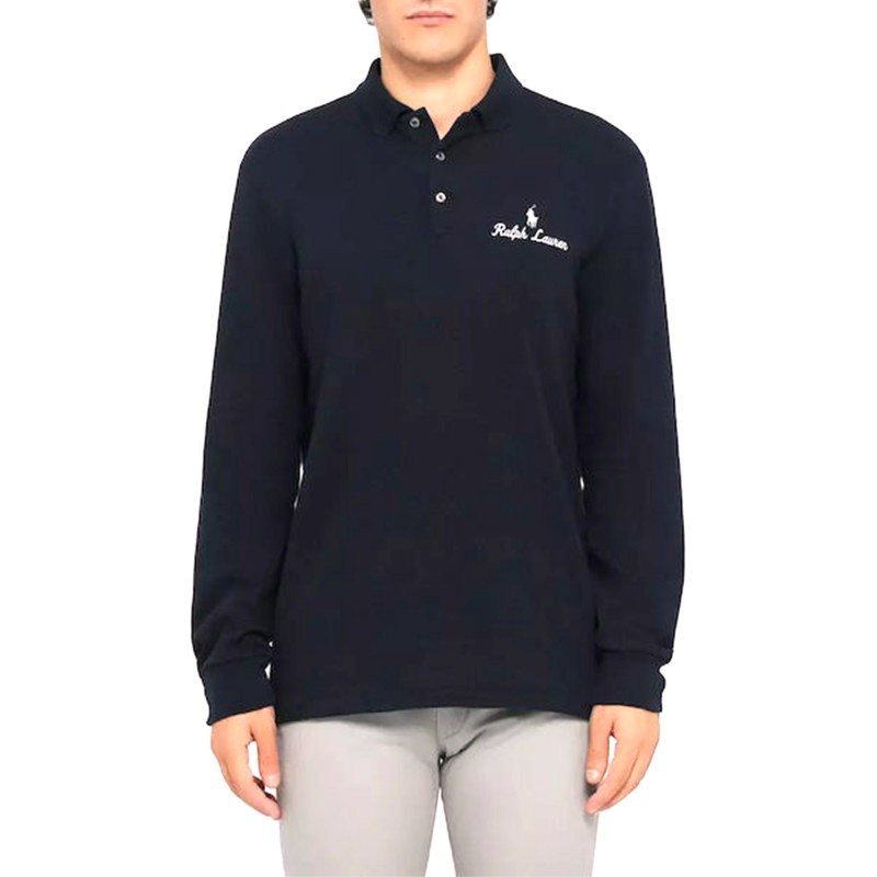 Polo Ralph Lauren Polo Shirt With Logo Classic Fit-Navy Polo Ralph Lauren Polo Shirt With Logo Classic Fit-Navy