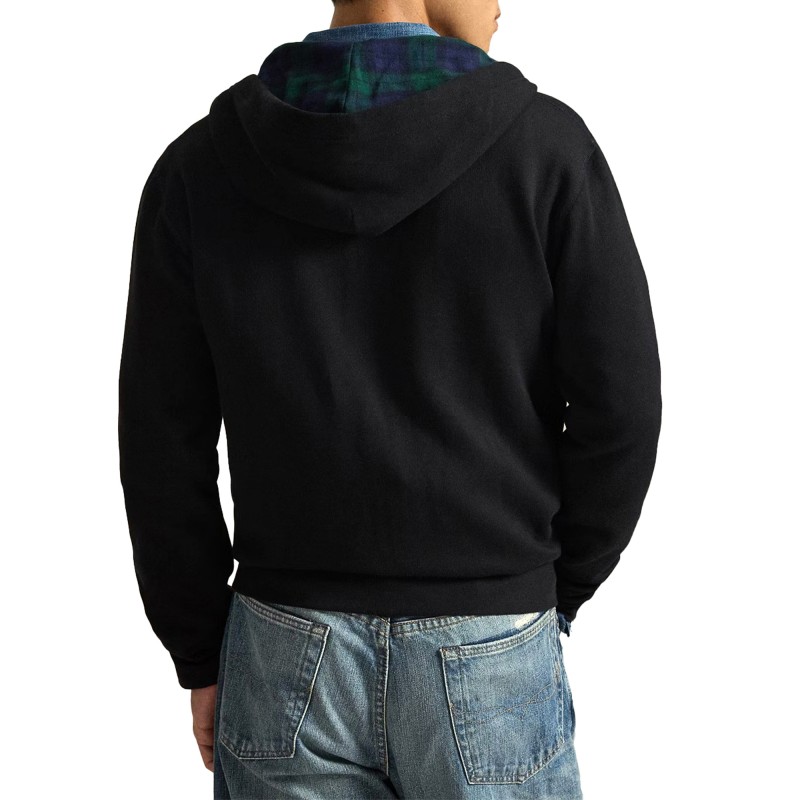 Polo Ralph Lauren Sweatshirt Zip-Black Polo Ralph Lauren Sweatshirt Zip-Black
