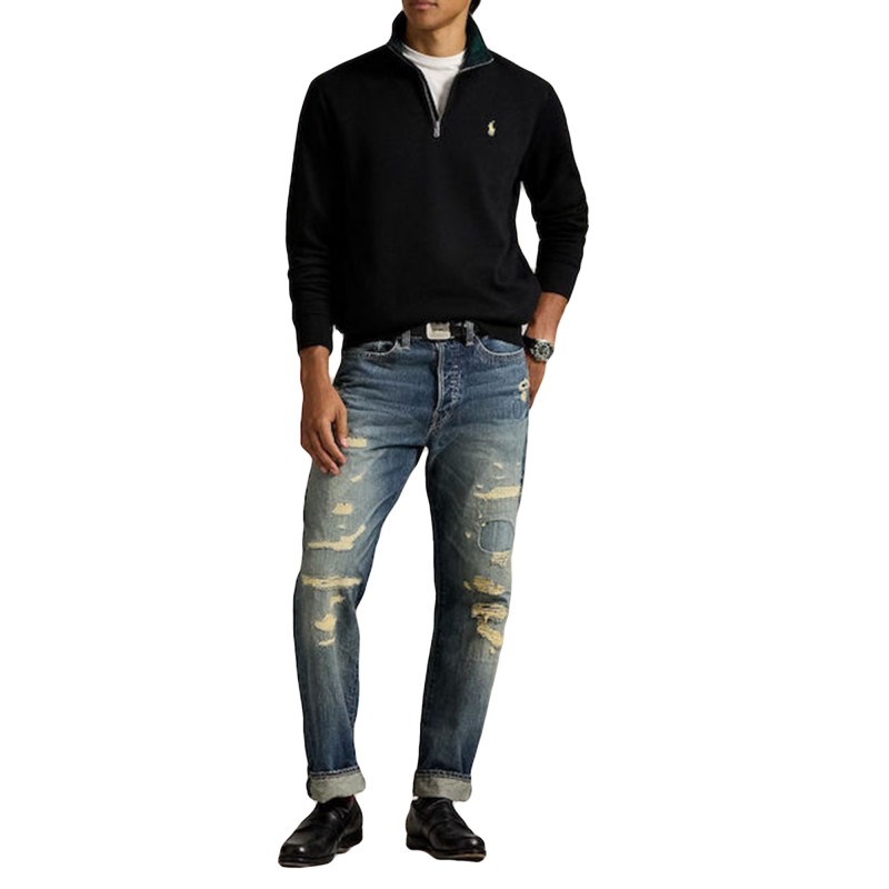 Polo Ralph Lauren Sweatshirt Fleece Quarter-Zip-Black