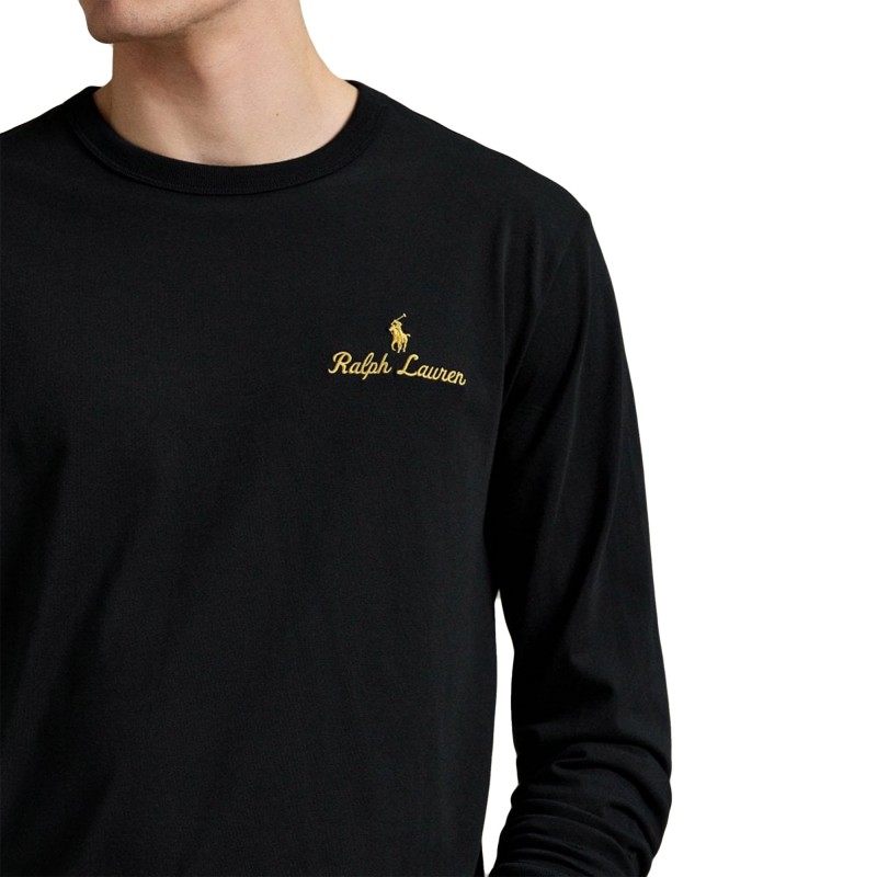 Polo Ralph Lauren T-Shirt Long Sleeve Logo-Black Polo Ralph Lauren T-Shirt Long Sleeve Logo-Black