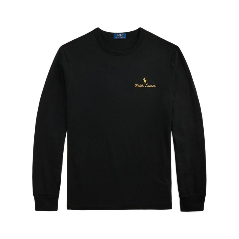 Polo Ralph Lauren T-Shirt Long Sleeve Logo-Black Polo Ralph Lauren T-Shirt Long Sleeve Logo-Black