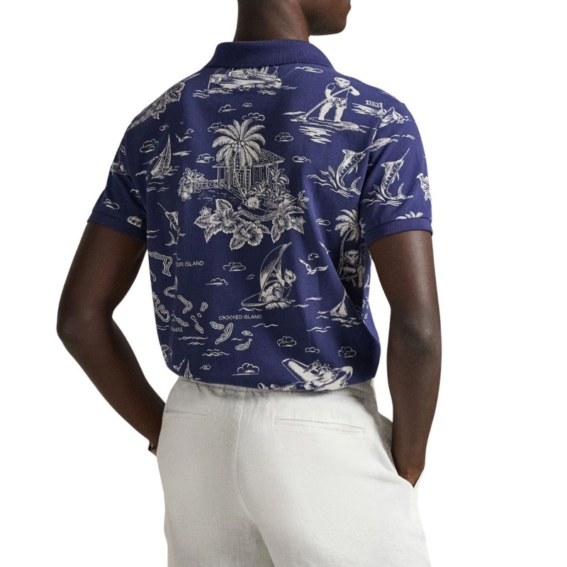 Polo Ralph Lauren Polo Shirt Island Bear Boat-Navy Multi