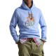 Polo Ralph Lauren Sweatshirt Fleece With Polo Bear-Blue Polo Ralph Lauren Sweatshirt Fleece With Polo Bear-Blue