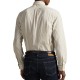 Polo Ralph Lauren Shirt Custom Fit Striped Broadcloth-White/Beige