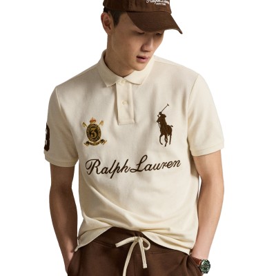 Polo Ralph Lauren Polo Shirt Big Pony Classic Fit-Beige Polo Ralph Lauren Polo Shirt Big Pony Classic Fit-Beige