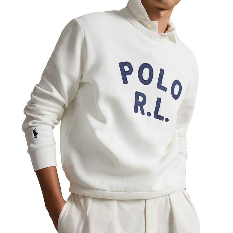 Polo Ralph Lauren Sweatshirt Logo Fleece-White Polo Ralph Lauren Sweatshirt Logo Fleece-White