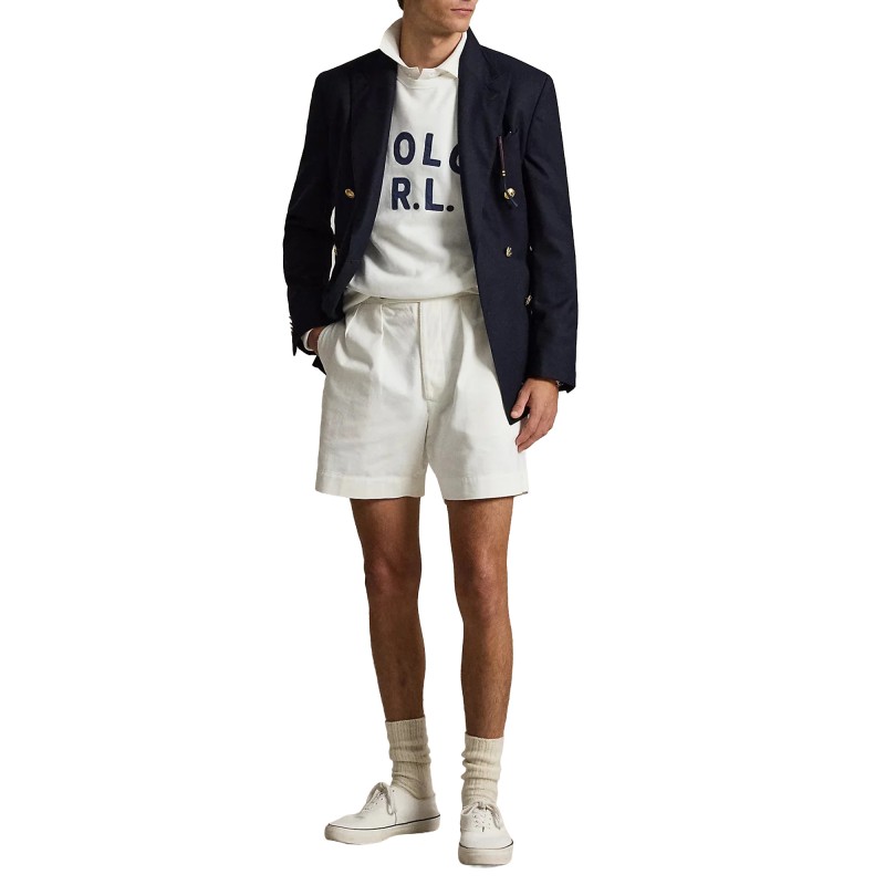 Polo Ralph Lauren Sweatshirt Logo Fleece-White Polo Ralph Lauren Sweatshirt Logo Fleece-White