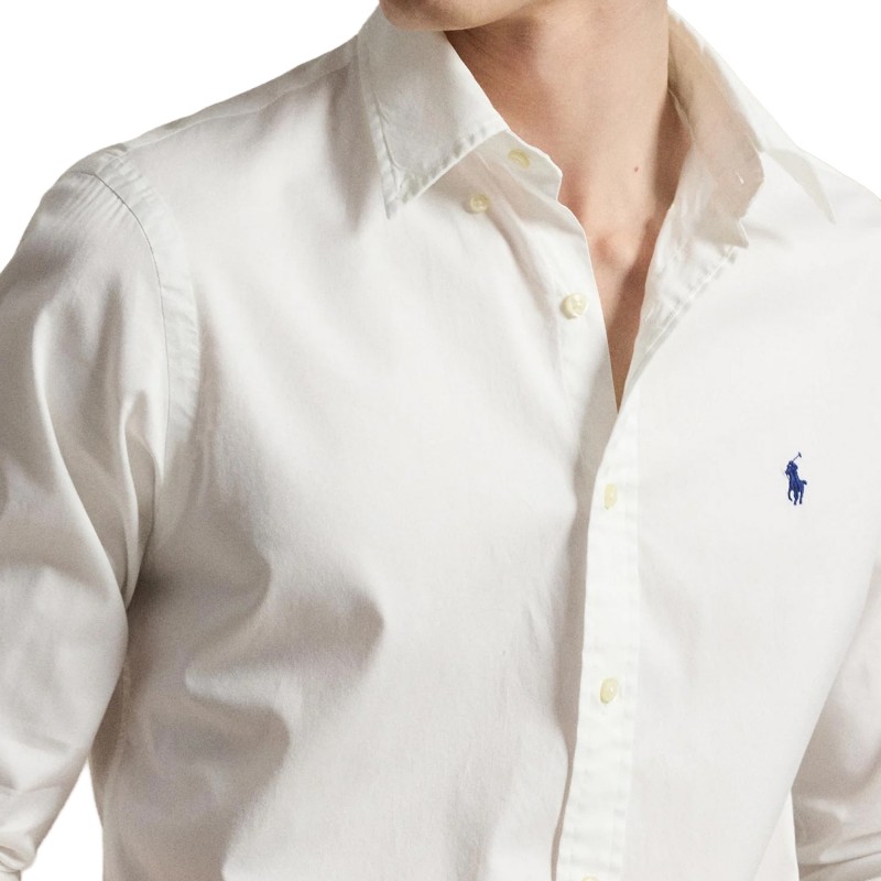 Polo Ralph Lauren Shirt Custom Fit Feather Weight Twill-White