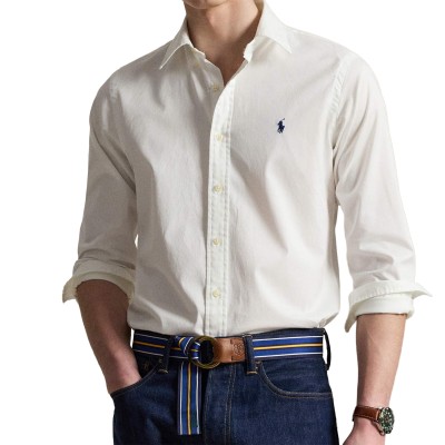 Polo Ralph Lauren Shirt Custom Fit Feather Weight Twill-White