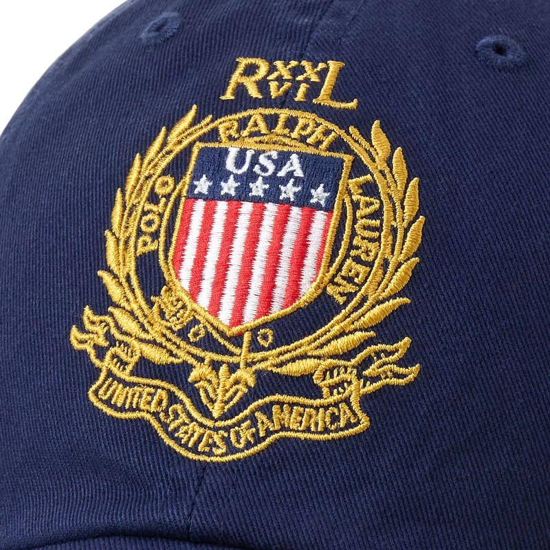 Polo Ralph Lauren Cap Baseball Usa Twill-Navy Polo Ralph Lauren Cap Baseball Usa Twill-Navy