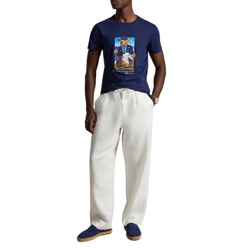 Polo Ralph Lauren T-Shirt Bear Custom Slim Fit-Navy Polo Ralph Lauren T-Shirt Bear Custom Slim Fit-Navy