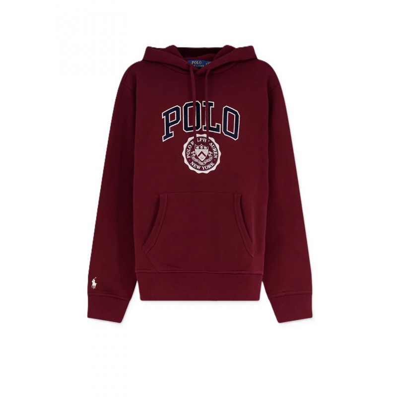 Polo Ralph Lauren Hoodie Logo Print-Red Polo Ralph Lauren Hoodie Logo Print-Red
