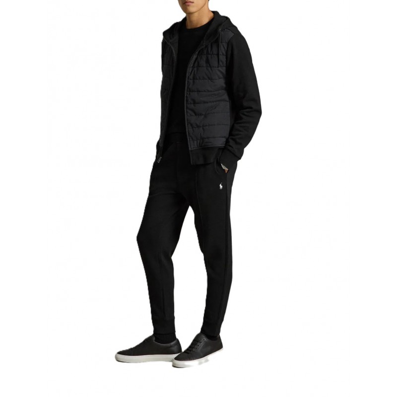 Polo Ralph Lauren Jacket With Hood And Zipper-Black Polo Ralph Lauren Jacket With Hood And Zipper-Black