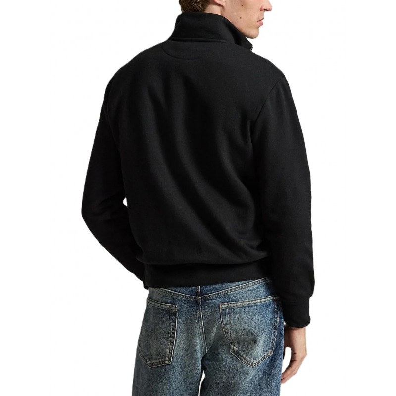 Polo Ralph Lauren Sweatshirt Fleece Quarter Zip-Black Polo Ralph Lauren Sweatshirt Fleece Quarter Zip-Black