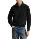Polo Ralph Lauren Sweatshirt Fleece Quarter Zip-Black Polo Ralph Lauren Sweatshirt Fleece Quarter Zip-Black