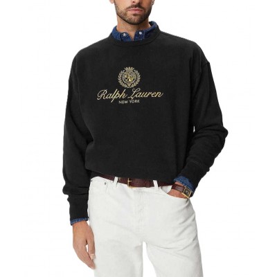 Polo Ralph Lauren Sweatshirt New York Crest Holiday Graphic-Black