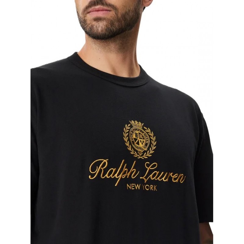Polo Ralph Lauren T-Shirt New York Crest Holiday Graphic-Black Polo Ralph Lauren T-Shirt New York Crest Holiday Graphic-Black
