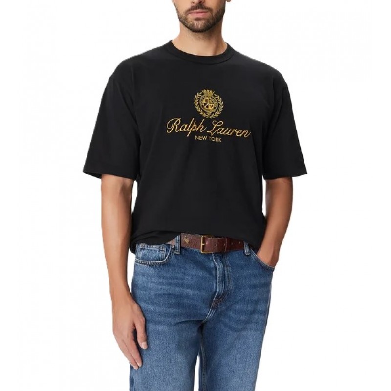 Polo Ralph Lauren T-Shirt New York Crest Holiday Graphic-Black Polo Ralph Lauren T-Shirt New York Crest Holiday Graphic-Black