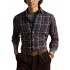 Polo Ralph Lauren Shirt Custom Fit Plaid Pony Embroidered-Green/Red
