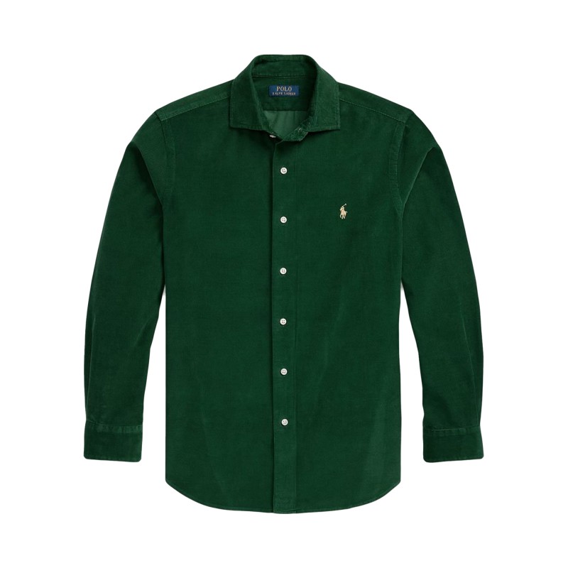 Polo Ralph Lauren Shirt Corduroy Custom Fit-Green Polo Ralph Lauren Shirt Corduroy Custom Fit-Green
