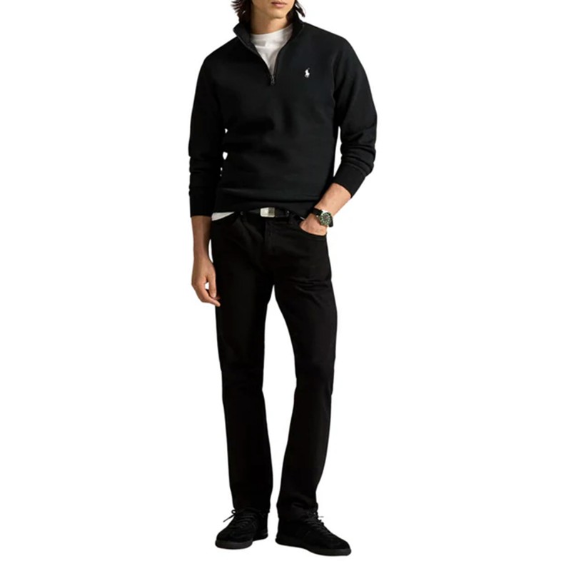 Polo Ralph Lauren Sweatshirt Polo Pony Half-Zip-Black Polo Ralph Lauren Sweatshirt Polo Pony Half-Zip-Black