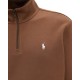 Polo Ralph Lauren Sweatshirt Polo Pony Half Zip-Brown Polo Ralph Lauren Sweatshirt Polo Pony Half Zip-Brown