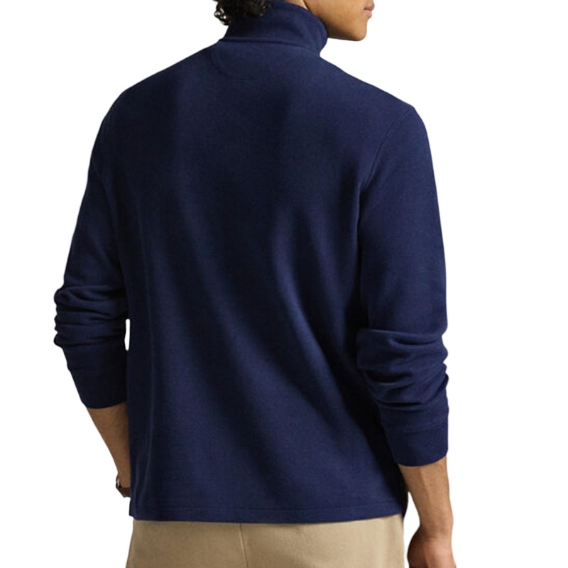 Polo Ralph Lauren Pollover Estate Rib Quarter Zip-Navy Polo Ralph Lauren Pollover Estate Rib Quarter Zip-Navy