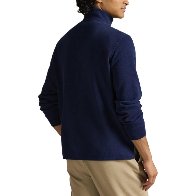 Polo Ralph Lauren Pollover Estate Rib Quarter Zip-Navy Polo Ralph Lauren Pollover Estate Rib Quarter Zip-Navy