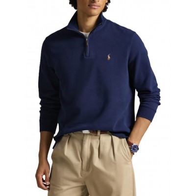 Polo Ralph Lauren Pollover Estate Rib Quarter Zip-Navy