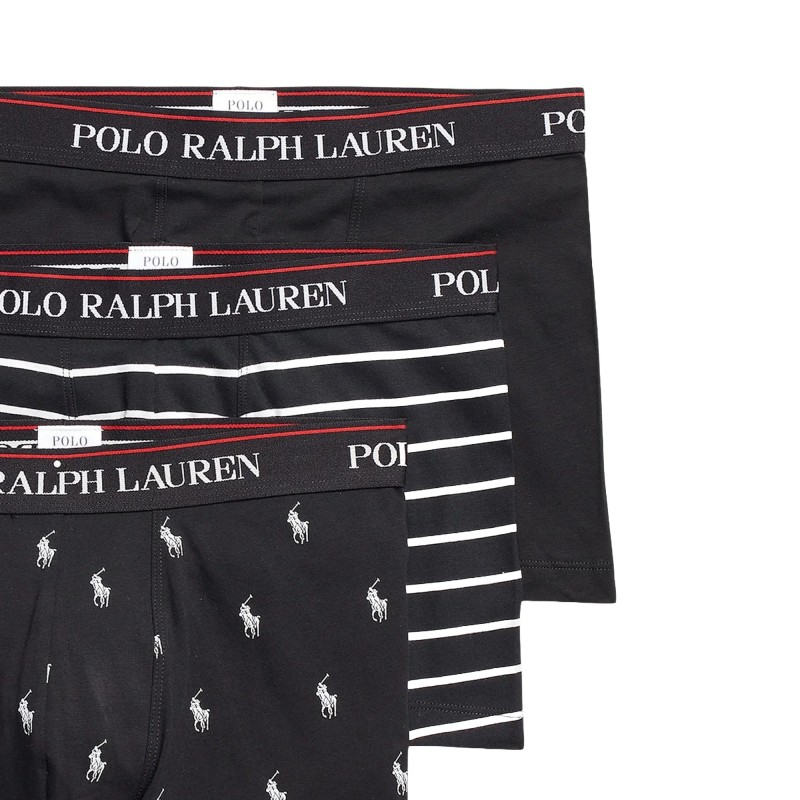 Polo Ralph Lauren 3-Pack Stretch Cotton Classic Trunks-Black