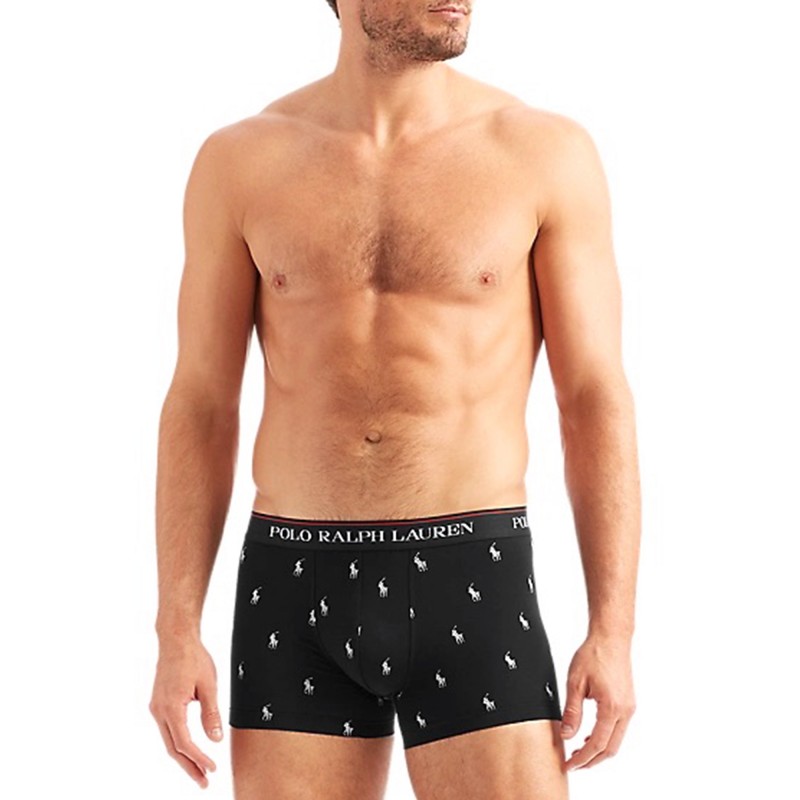 Polo Ralph Lauren 3-Pack Stretch Cotton Classic Trunks-Black