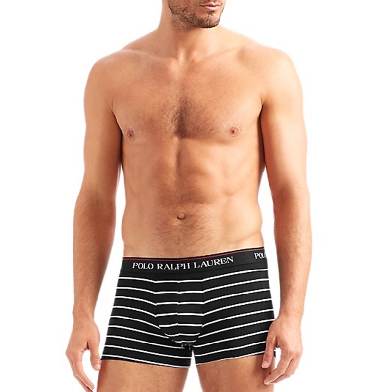 Polo Ralph Lauren 3-Pack Stretch Cotton Classic Trunks-Black