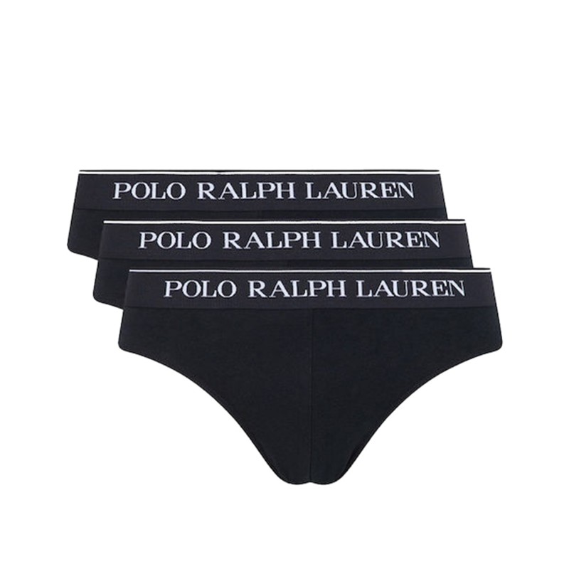 Polo Ralph Lauren 3-Pack Stretch Cotton Low Rise Briefs-Black