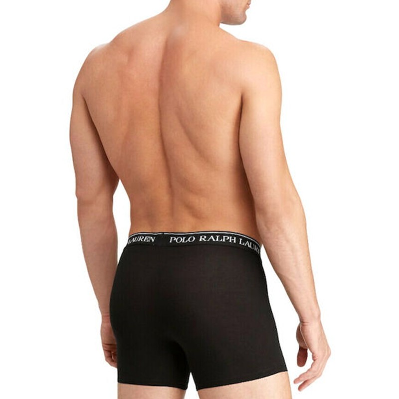 Polo Ralph Lauren 3-Pack Stretch Cotton Classic Trunks-Black