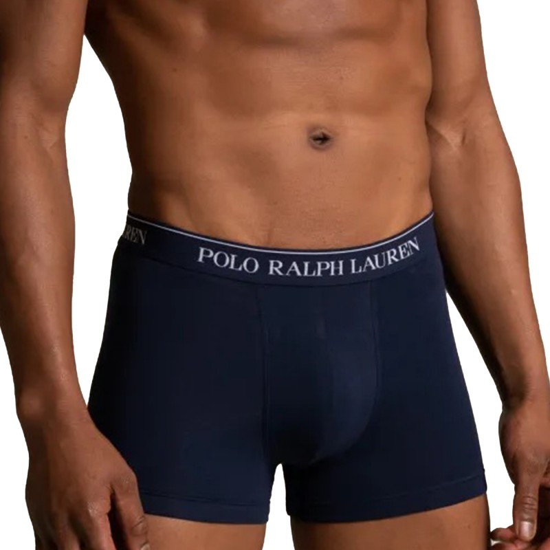 Polo Ralph Lauren 3-Pack Stretch Cotton Classic Trunks-Navy