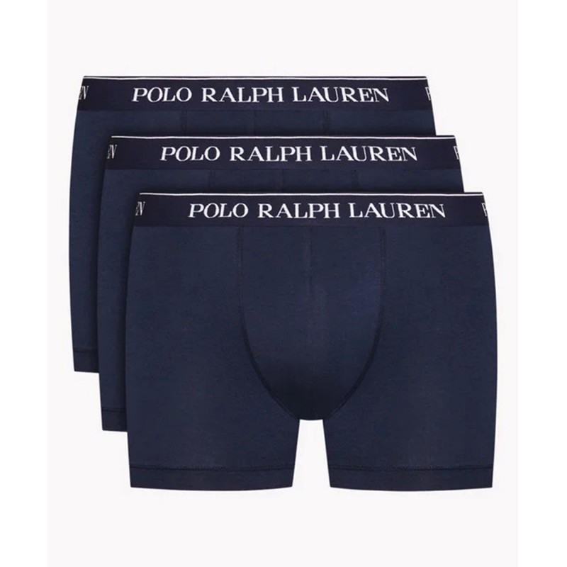 Polo Ralph Lauren 3-Pack Stretch Cotton Classic Trunks-Navy