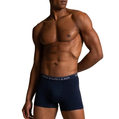 Polo Ralph Lauren 3-Pack Stretch Cotton Classic Trunks-Navy