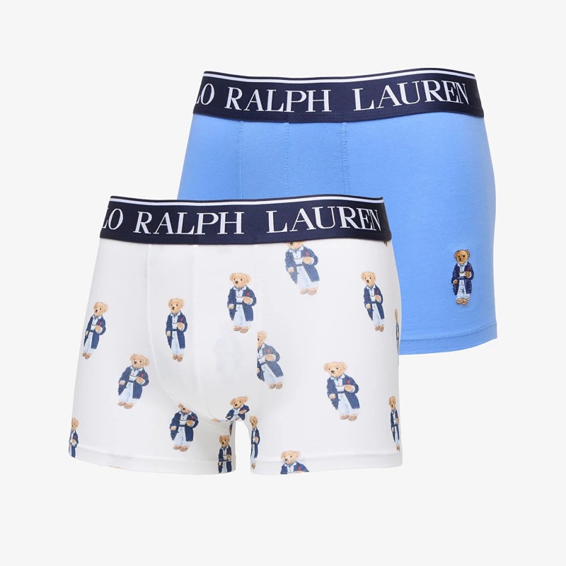 Polo Ralph Lauren Trunk 2 Pack Bear Motif Logo Waistband-Multi Polo Ralph Lauren Trunk 2 Pack Bear Motif Logo Waistband-Multi
