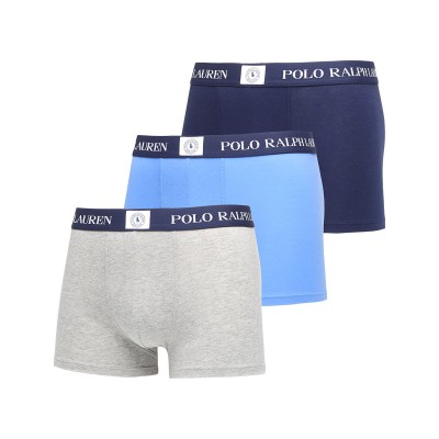 Polo Ralph Lauren Trunks 3 Pack Logo Waistband-Multi