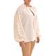 Kasia Tunic With Embroidered Sleeves-White Kasia Tunic With Embroidered Sleeves-White