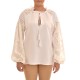 Kasia Tunic With Embroidered Sleeves-White Kasia Tunic With Embroidered Sleeves-White